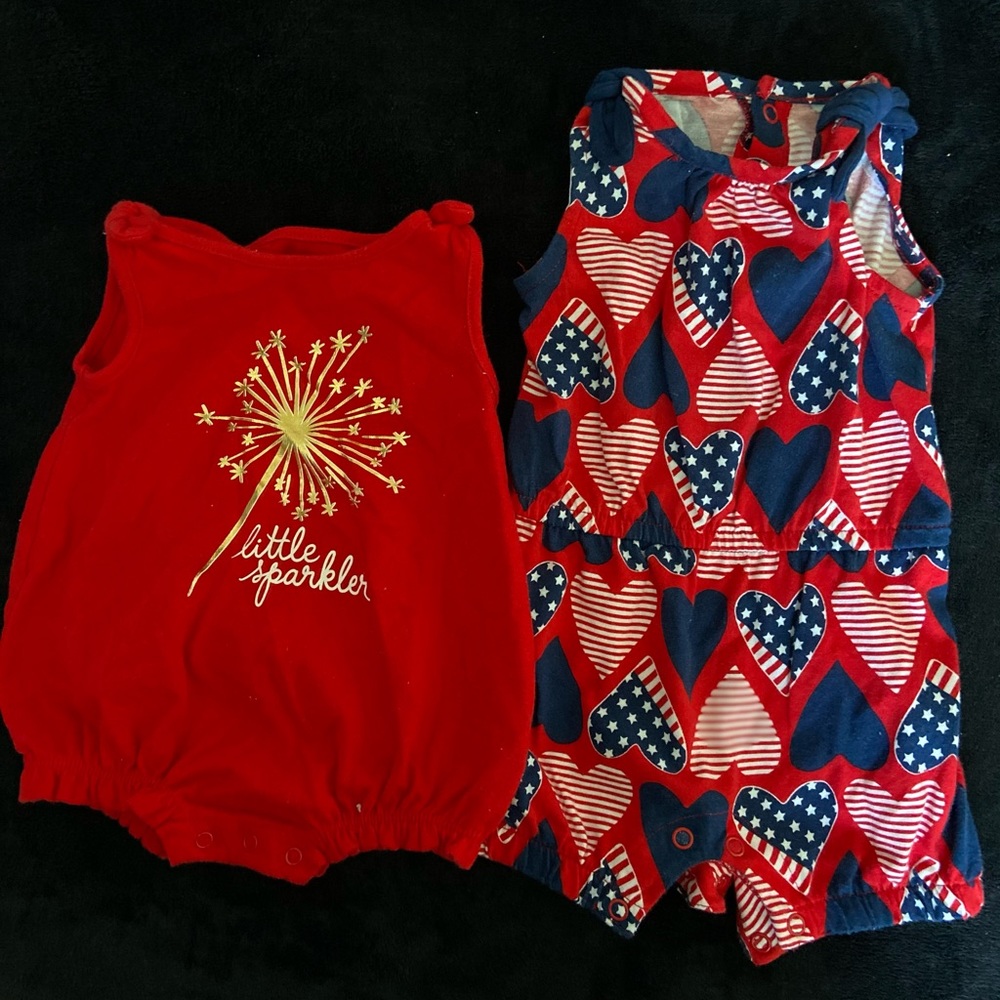 Fourth of July girl jumpsuits